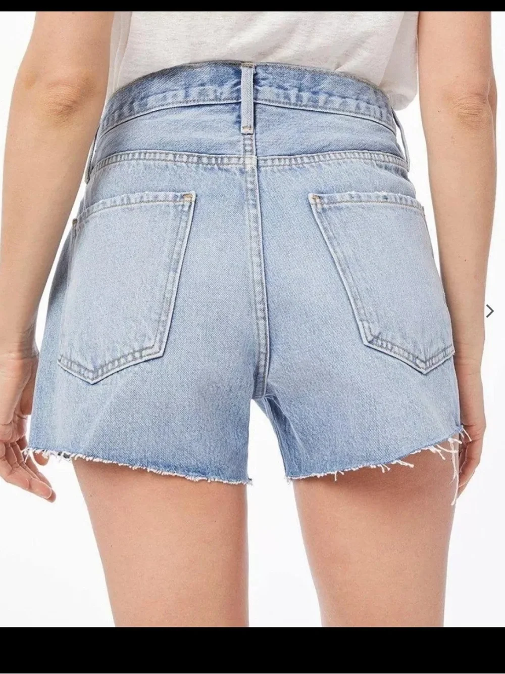 FRAME Denim Le Ultra Baggy Shorts Lomond Slash Distressed High Rise